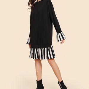 NWOT ruffle trim sweatshirt dress